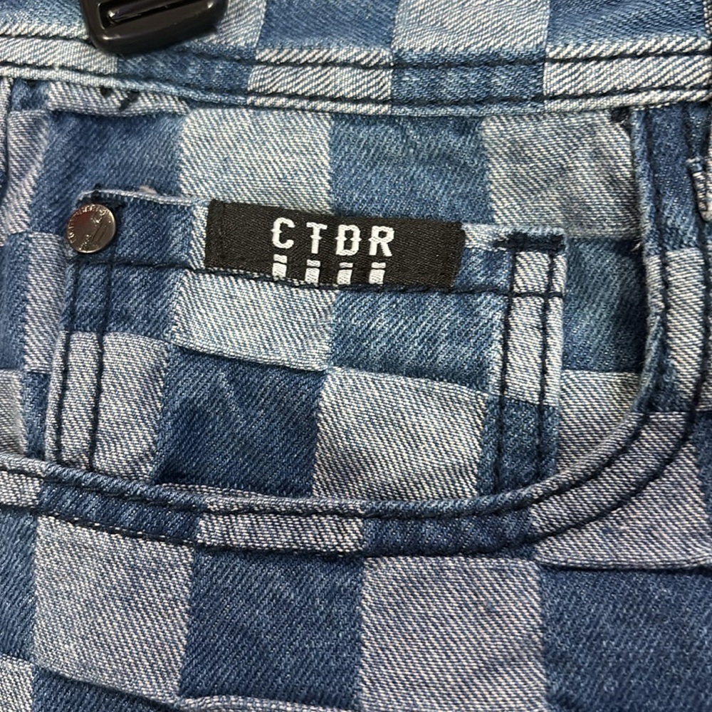 Contender Men's Checkered Denim Shorts - Picture 5 of 5